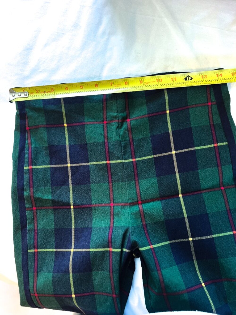 GRETCHEN SCOTT gripeless pull on pants in green plaid holiday Medium - Picture 13 of 16